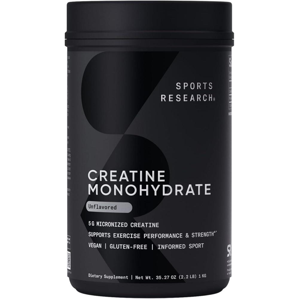 image:imageSports Research Creatine Monohydrate  Gain Lean Muscle Improve Performance and Strength and Support Workout Recovery  5 g Micronized Creatine  1764 oz22 Pound Pack of 1