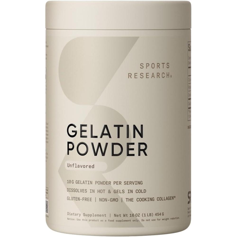 image:imageSports Research Gelatin Collagen Cooking Powder  Sourced from Pasture Raised Cows  Great for Cooking and Baking  Certified Keto Friendly and NonGMO