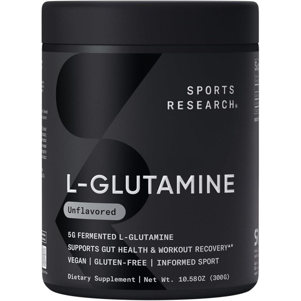 image:imageSports Research LGlutamine  Workout Recovery Immune Health amp Gut Health Support  5 G Per Serving  1058 Oz1058 Ounce Pack of 1