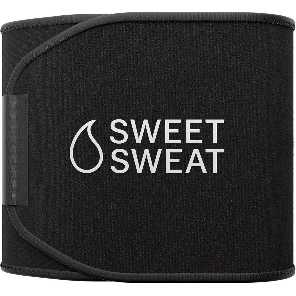 image:imageSports Research Sweet Sweat Waist Trimmer Core Series  Premium Sweat Enhancing Fitness Band for Women amp MenBlack