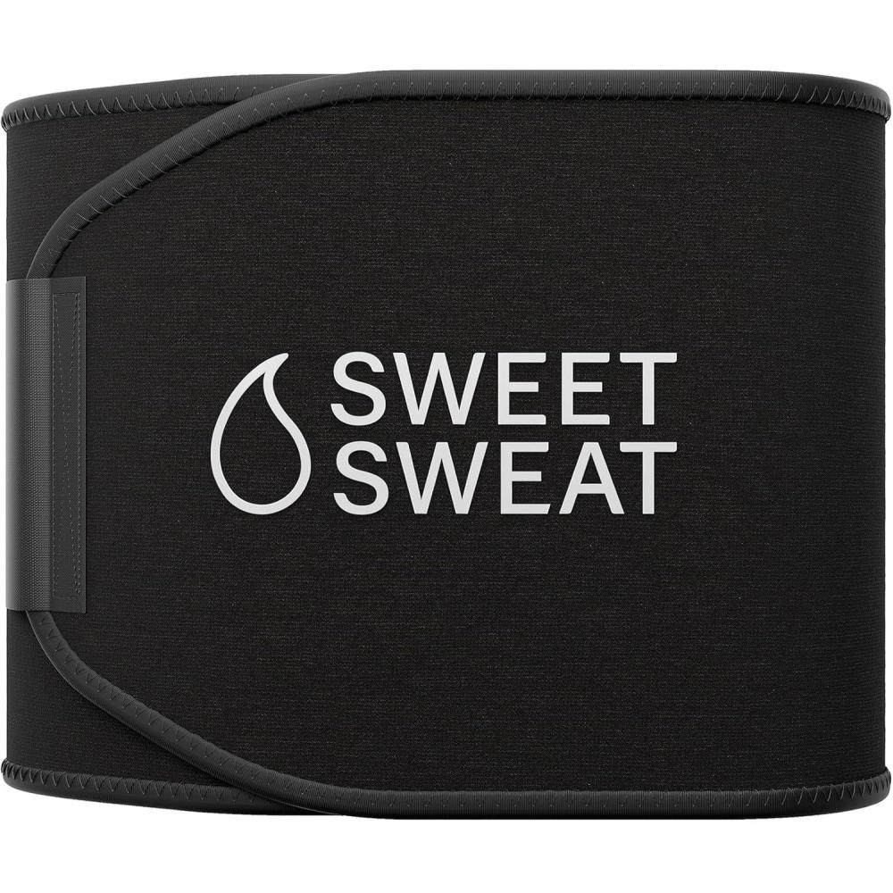 image:imageSports Research Sweet Sweat Waist Trimmer Core Series  Premium Sweat Enhancing Fitness Band for Women amp MenBlackWhite