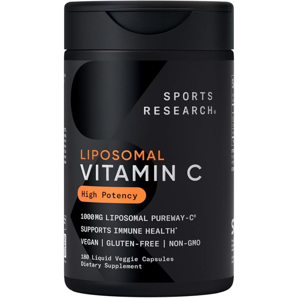 image:imageSports Research Vitamin C Gummies  500 mg Vitamin C  Sugar Free Gelatin Free Vegan Certified amp NonGMO Tested  Immune amp Antioxidant Support 60 GummiesLiposomal Capsules
