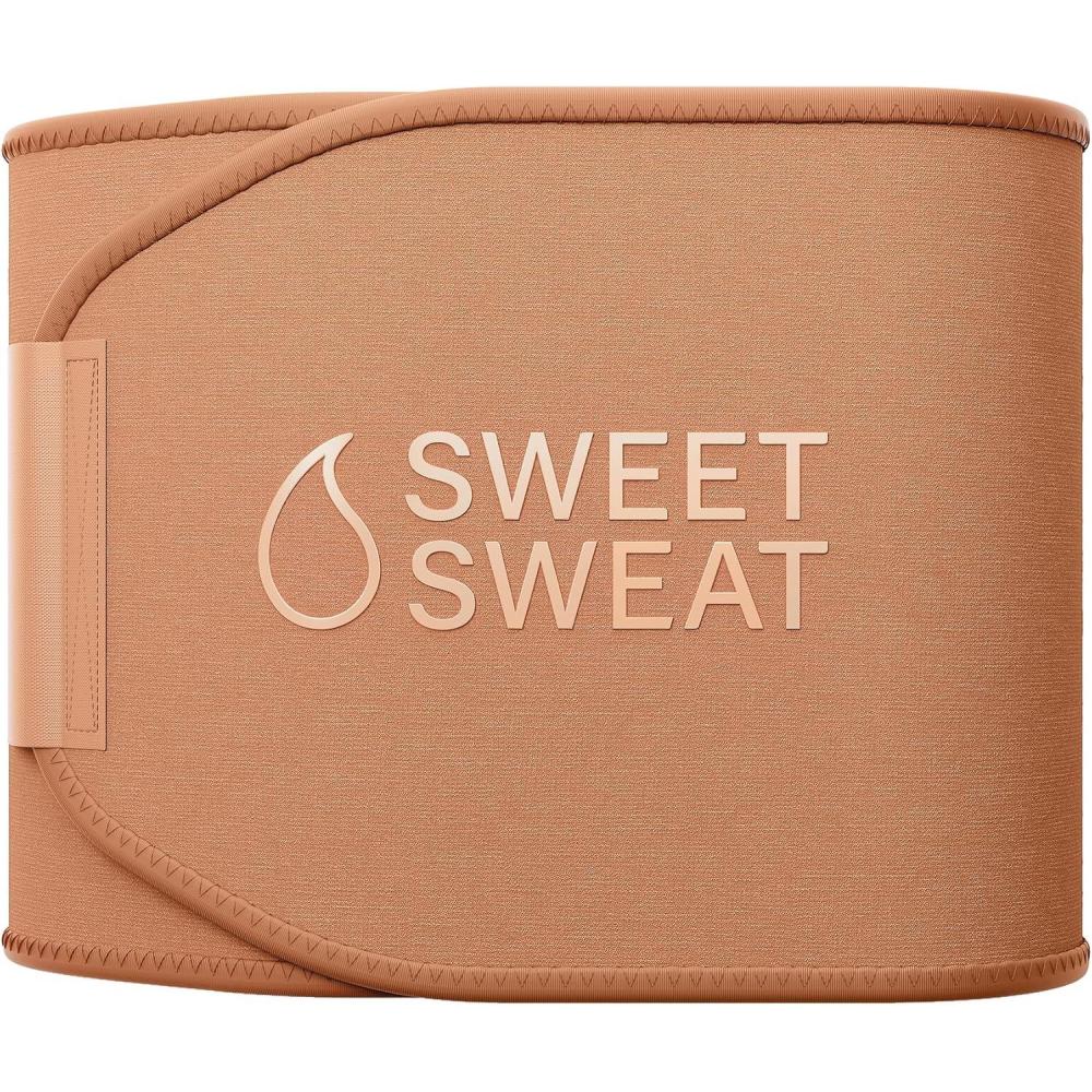image:imageSweet Sweat Waist Trimmer Toned Series  Premium Sweat Enhancing Fitness Belt for Women amp Men  5 Adjustable SizesSand