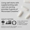 Sports Research Creatine Monohydrate – Gain Lean Muscle, Improve Performance and Strength and Support Workout Recovery* – 5 g Micronized Creatine – 17.64 oz(120 Count (Pack of 1))