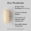 Sports Research High Potency Zinc Picolinate 30mg with Organic Coconut Oil | Highly Absorbable Zinc Supplement for Healthy Immune & Enzyme Function – Non-GMO Tested & Gluten-Free (90 Liquid Softgels)(60 Count (Pack of 1))