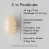 Sports Research High Potency Zinc Picolinate 30mg with Organic Coconut Oil | Highly Absorbable Zinc Supplement for Healthy Immune & Enzyme Function – Non-GMO Tested & Gluten-Free (90 Liquid Softgels)(180 Count (Pack of 1))