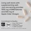 Sports Research® Keto Plus ACV Capsules – Diet Support with 500mg of Apple Cider Vinegar & 1500mg goBHB® Exogenous Ketones – Gluten Free & Keto Certified – 120 Veggie Capsules(ACV Keto)