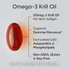 Sports Research Krill Oil Supplement with EPA & DHA Omega 3, Phospholipids & Astaxanthin from Antarctic Krill – Highest Concentration of Krill Oil for Men & Women – 1000mg, 30 Softgel Capsules(120 Count (Pack of 1))