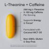 Sports Research L-Theanine Supplement with Caffeine & Coconut MCT Oil – Focused Energy, Alertness & Relaxation Without Drowsiness – 200mg L Theanine, 100mg Organic Caffeine – 60 Liquid Softgels