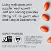 Sports Research® Lutein and Zeaxanthin Capsules – Eye Health Support Supplement Made with Lute-Gen® and Organic Coconut Oil – Vegan Friendly & Non-GMO Verified – 120 Veggie Softgels