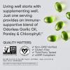 Sports Research® Odorless Garlic Oil Pills (1000mg) with Parsley & Chlorophyll – Vegan Certified · Non-GMO · Gluten Free – 150 Plantgel Capsules(150 Count (Pack of 1))