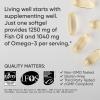 Sports Research® Omega-3 ­­Fish Oil Mini-Softgels – Sourced from Wild Caught Alaska Pollock – Burpless, Bovine Free, Non-GMO, & MSC Certified Sustainable – 120 Count(30 Count (Pack of 1))