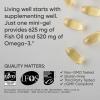 Sports Research® Omega-3 ­­Fish Oil Mini-Softgels – Sourced from Wild Caught Alaska Pollock – Burpless, Bovine Free, Non-GMO, & MSC Certified Sustainable – 120 Count(120 Count (Pack of 1))