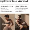 Sports Research Premium Sweat Enahancing Fitness Pack – Sweet Sweat Waist Trimmer Pro Series (M-L/Black) & Workout Enhancer Gel Stick (Citrus Mint, 6.4oz)