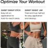 Sports Research Sweet Sweat Waist Trimmer (Core Series) – Premium Sweat Enhancing Fitness Band for Women & Men(Black)
