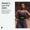 Sports Research Sweet Sweat Waist Trimmer (Core Series) – Premium Sweat Enhancing Fitness Band for Women & Men(Black/White)