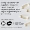 Sports Research Vegan Omega-3 Fish Oil Alternative from Algae Oil – Highest Levels of Vegan DHA & EPA Fatty Acids | Non-GMO Tested & Vegan Certified – 60 Veggie Softgels (Carrageenan Free)