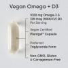 Sports Research Vegan Omega-3 with Vitamin D3 Softgels – 1020mg Omega-3 & 5000iu D3 Supplement – Fish Oil Alternative with Vitamin D Plant-Based Support from Algae Oil – 60 Veggie Softgels for Adults