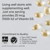 Sports Research® Vitamin D3 1000 IU with Coconut MCT Oil – High Potency Vitamin D Supplement for Immune & Bone Support – Gluten Free · Non-GMO · Soy Free – 360 Count Softgels(360 Count (Pack of 1))