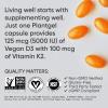Sports Research Vitamin D3 K2 with 5000iu of Plant-Based D3 & 100mcg of Vitamin K2 as MK-7, Non-GMO Verified & Vegan Certified – 160 Liquid Softgels