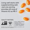 Sports Research® Vitamin K2 as MK-7 100mcg with Coconut MCT Oil – 60 Veggie Softgels (2 Month Supply) Vegan Certified, Non-GMO Verified, Gluten & Soy Free(90 Count (Pack of 1))