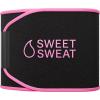 Sports Research Waist Trimmer Pack – Sweet Sweat Waist Trimmer (Black/Pink, Large) & Workout Enhancer Roll-On Gel Original Scent (6.4oz)