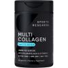 Sports Research® Multi Collagen Pills for Women & Men – Collagen Peptides (Type I, II, III, V, X) Enhanced with Hyaluronic Acid & Vitamin C – Gluten Free ­· Non-GMO – 90 Capsules(Collagen)