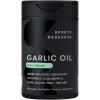 Sports Research® Odorless Garlic Oil Pills (1000mg) with Parsley & Chlorophyll – Vegan Certified · Non-GMO · Gluten Free – 150 Plantgel Capsules(150 Count (Pack of 1))