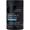 Sports Research® Omega-3 ­­Fish Oil Mini-Softgels – Sourced from Wild Caught Alaska Pollock – Burpless, Bovine Free, Non-GMO, & MSC Certified Sustainable – 120 Count(90 Count (Pack of 1))