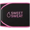 Sports Research Sweet Sweat Waist Trimmer (Core Series) – Premium Sweat Enhancing Fitness Band for Women & Men(Black/Pink)