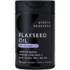 Sports Research Vegan Flaxseed Oil (1200mg) Herbal Supplement with Plant-Based ALA Omega 3 – Vegan Certified & Non-GMO Verified – Gluten, Soy & Carrageenan Free (180 Veggie Softgels)