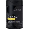 Sports Research Vitamin D3 with K2 Softgels – Plant Based K2 & Vegan D3 5000iu with Coconut MCT Oil – Vegan Certified, Soy & Gluten Free – 120 Count(30 Count (Pack of 1))