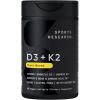 Sports Research Vitamin D3 with K2 Softgels – Plant Based K2 & Vegan D3 5000iu with Coconut MCT Oil – Vegan Certified, Soy & Gluten Free – 120 Count(60 Count (Pack of 1))