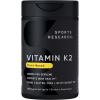 Sports Research® Vitamin K2 as MK-7 100mcg with Coconut MCT Oil – 60 Veggie Softgels (2 Month Supply) Vegan Certified, Non-GMO Verified, Gluten & Soy Free(120 Count (Pack of 1))