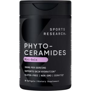 Phytoceramides 350mg per softgel – Plant Derived Ceramides for Healthy Skin and Hydration – Non GMO with No Fillers or Synthetic Vitamins – 30 Liquid softgels(30 Count (Pack of 1))