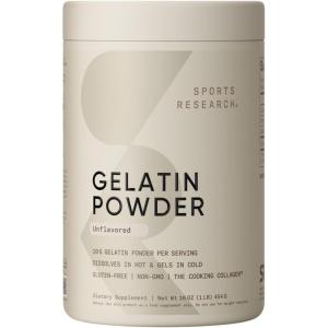 Sports Research Gelatin Collagen Cooking Powder – Sourced from Pasture Raised Cows | Great for Cooking and Baking – Certified Keto Friendly and Non-GMO