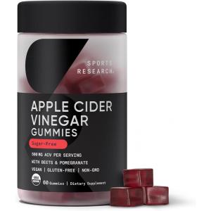 Sports Research® Keto Plus ACV Capsules – Diet Support with 500mg of Apple Cider Vinegar & 1500mg goBHB® Exogenous Ketones – Gluten Free & Keto Certified – 120 Veggie Capsules(ACV Gummies)