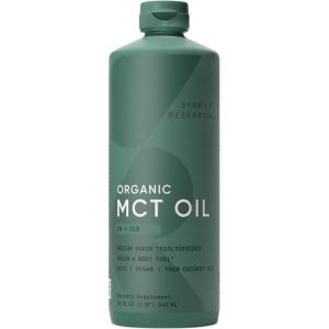 Sports Research Organic MCT Oil Powder – Keto & Vegan MCTs C8, C10 from Coconuts – Fatty Acid Brain & Body Fuel*, Non-GMO & Gluten Free – Unflavored, Perfect in Coffee, Tea & Protein Shakes – 10.6 oz(32 Fl Oz (Pack of 1))