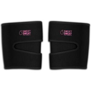 Sports Research Sweet Sweat Thigh Trimmers for Men & Women Increases Sweat & Activity to the Thighs during Exercise (Pink Logo, Medium)