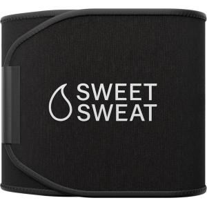 Sports Research Sweet Sweat Waist Trimmer (Core Series) – Premium Sweat Enhancing Fitness Band for Women & Men(Black)