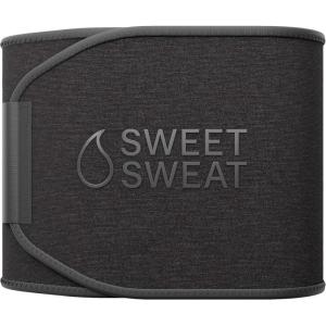 Sports Research Sweet Sweat Waist Trimmer (Core Series) – Premium Sweat Enhancing Fitness Band for Women & Men(Matte Black)