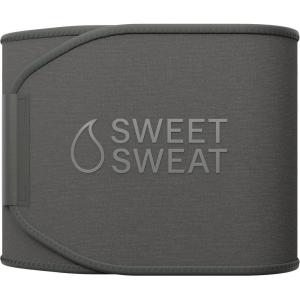 Sports Research Sweet Sweat Waist Trimmer (Core Series) – Premium Sweat Enhancing Fitness Band for Women & Men(Matte Gray)