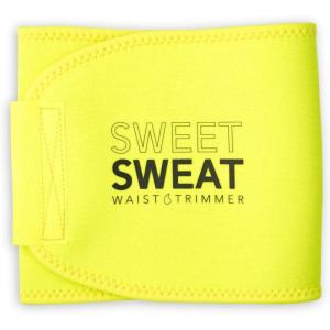 Sports Research Sweet Sweat Waist Trimmer (Core Series) – Premium Sweat Enhancing Fitness Band for Women & Men(Neon Yellow)