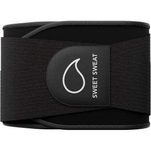 Sports Research® Sweet Sweat Waist Trimmer Pro Series – Shapewear Fitness Belt w/Adjustable Straps for a Tighter Support(Black Pro)
