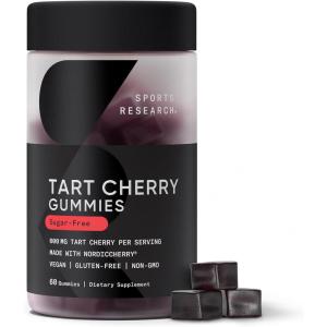 Sports Research Tart Cherry Capsules – Made from Montmorency Tart Cherries – Non-GMO & Gluten Free – 60 Liquid Softgels(Tart Cherry Gummy)