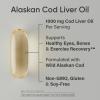 Sports Research® Omega-3 Wild Alaskan Cod Liver Oil 1000mg with Vitamins A (1000 IU) & D3 (400 IU) – Burpless, Bovine Free, Non-GMO, & MSC Certified Sustainable – 120 Softgels