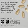 Sports Research® Omega-3 Wild Alaskan Cod Liver Oil 1000mg with Vitamins A (1000 IU) & D3 (400 IU) – Burpless, Bovine Free, Non-GMO, & MSC Certified Sustainable – 120 Softgels