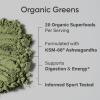Sports Research® Organic Greens Superfood Powder w/Spirulina & Chlorella, Adaptogens, Enzymes, Probiotics & 8 VIT Bs for Gut & Mood Support* – Vegan, Sugar-Free & Low-Cal Original 30 Servings(Pineapple Coconut)