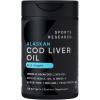 Sports Research® Omega-3 Wild Alaskan Cod Liver Oil 1000mg with Vitamins A (1000 IU) & D3 (400 IU) – Burpless, Bovine Free, Non-GMO, & MSC Certified Sustainable – 120 Softgels