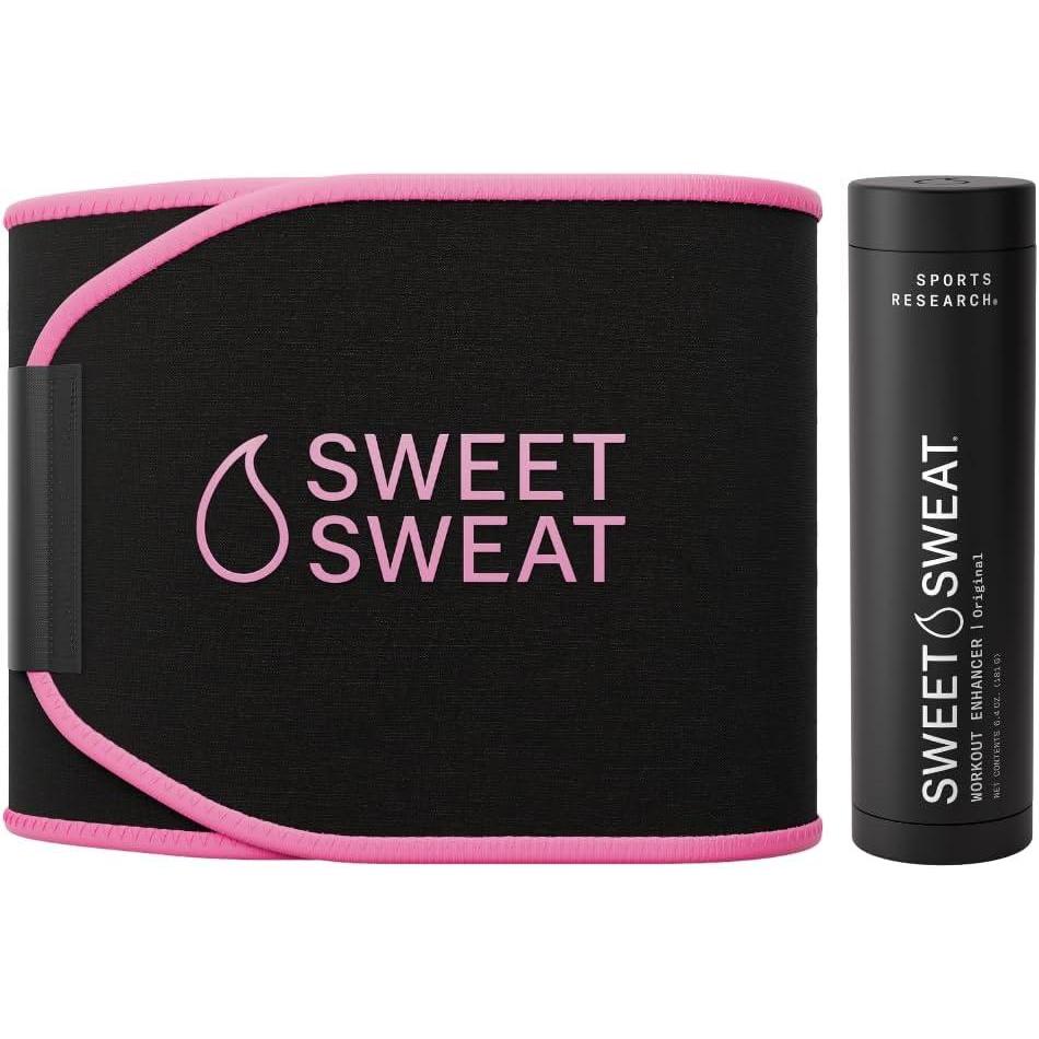 image:imageSports Research Waist Trimmer Pack  Sweet Sweat Waist Trimmer BlackPink Medium amp Workout Enhancer RollOn Gel Original Scent 64oz